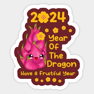 Lunar New Year 2024 The Year Of Dragon 2024 Men Women Kids Sticker